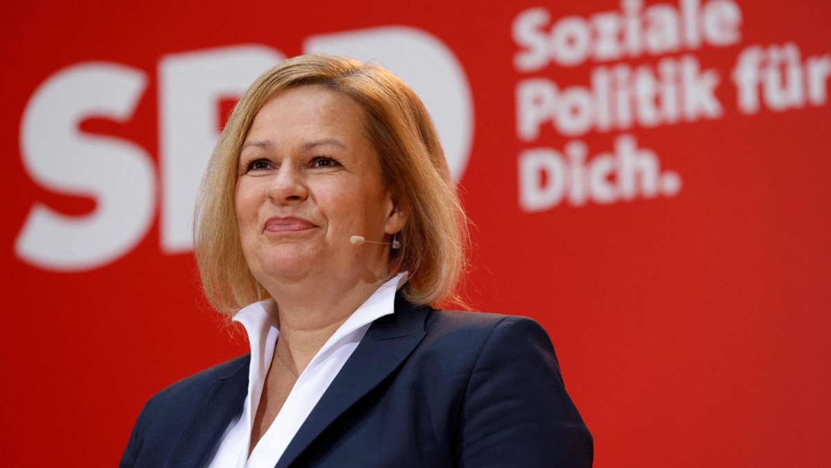 Erste Frau in der Geschichte: SPD nominiert Nancy Faeser als Innenministerin