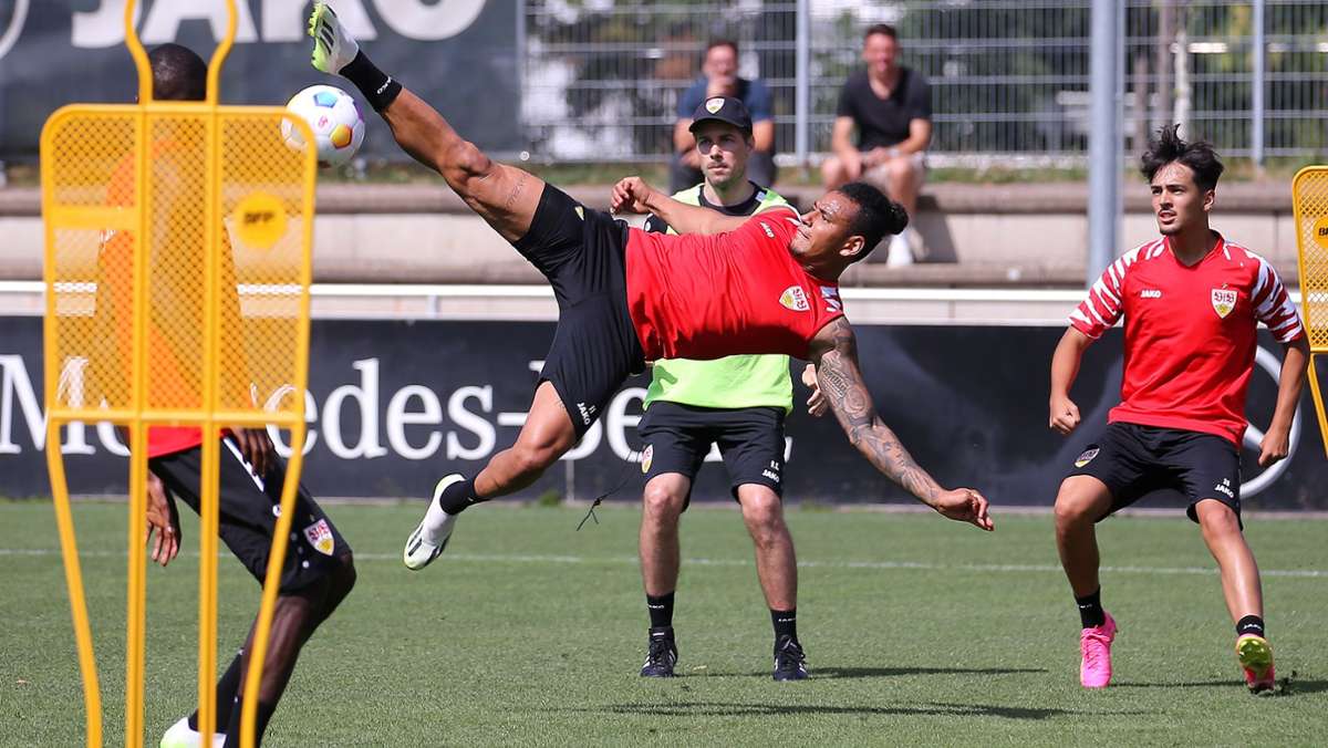 Training des VfB Stuttgart: Den Spielformen folgt die knallharte Laufeinheit