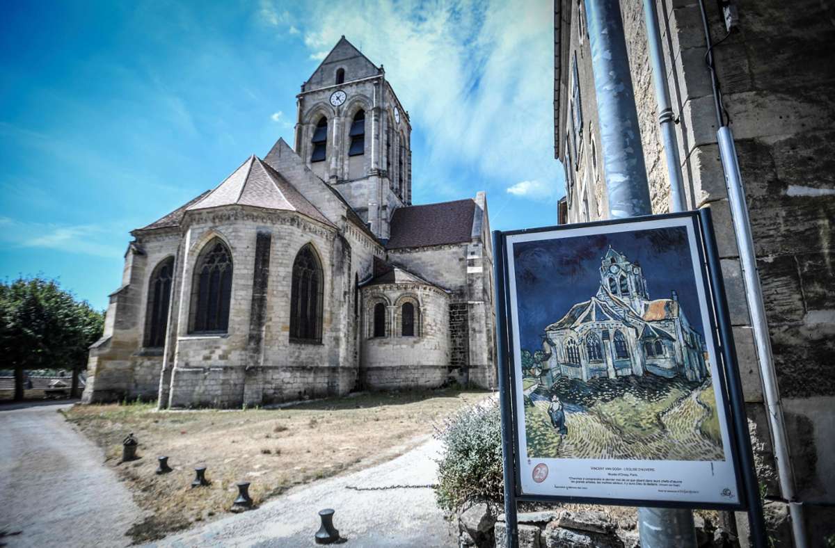 Auch die Kirche von Auvers-sur-Oise wurde von Vincent van Gogh gemalt.