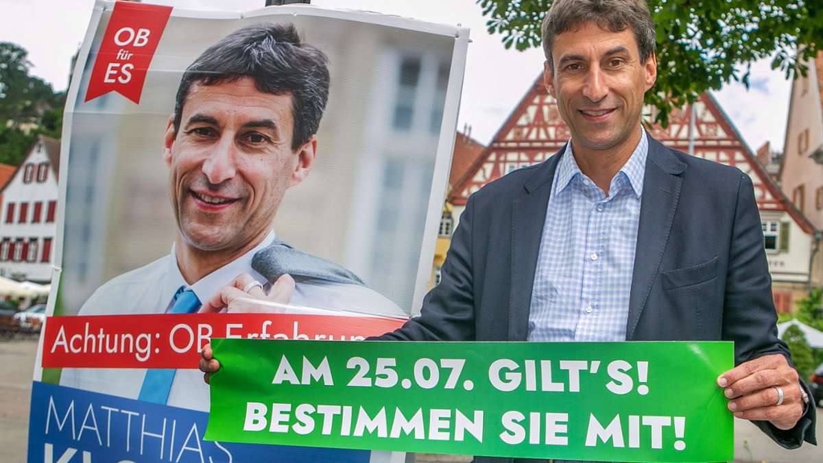 OB-Wahl in Esslingen: Matthias Klopfer siegt hauchdünn