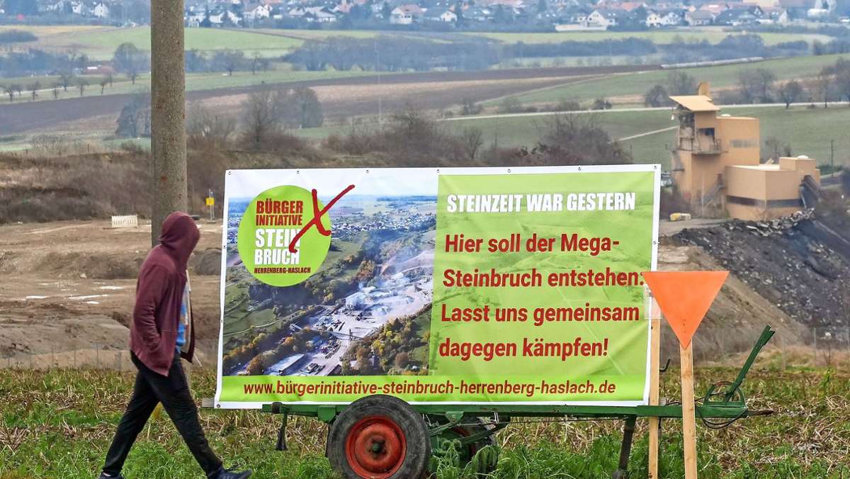 Steinbruch in Herrenberg-Haslach: Bürgerinitiative wehrt sich gegen „Mega-Steinbruch“