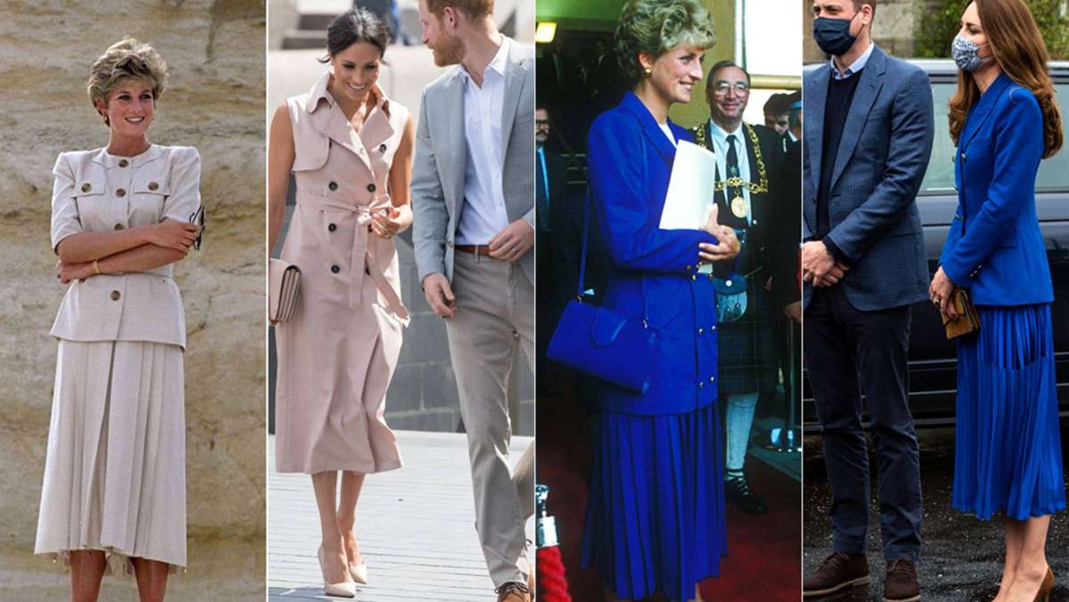 Herzogin Kate und Herzogin Meghan: Wie sie Prinzessin Diana modisch Tribut zollen