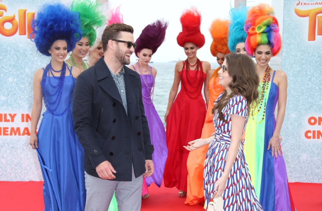Da haben sie noch nicht gesungen: Justin Timberlake und Anna Kendrick in Cannes Foto: AP