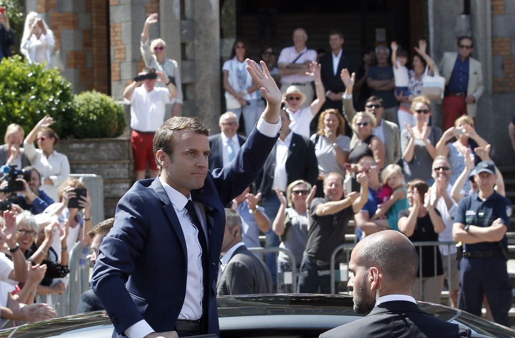 Der französische Staatspräsident Emmanuel Macron hat allen Grund zur Freude.