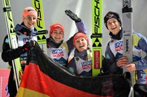 Deutsches Skisprung-Team holt WM-Gold im Mixed