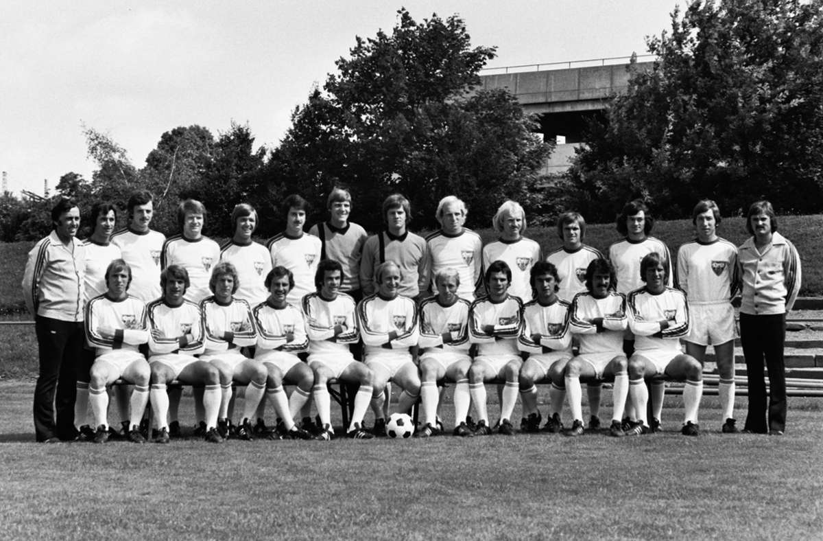 Für den direkten Wiederaufstieg hat es für dieses VfB-Team der Saison 1975/1976 nicht gereicht.