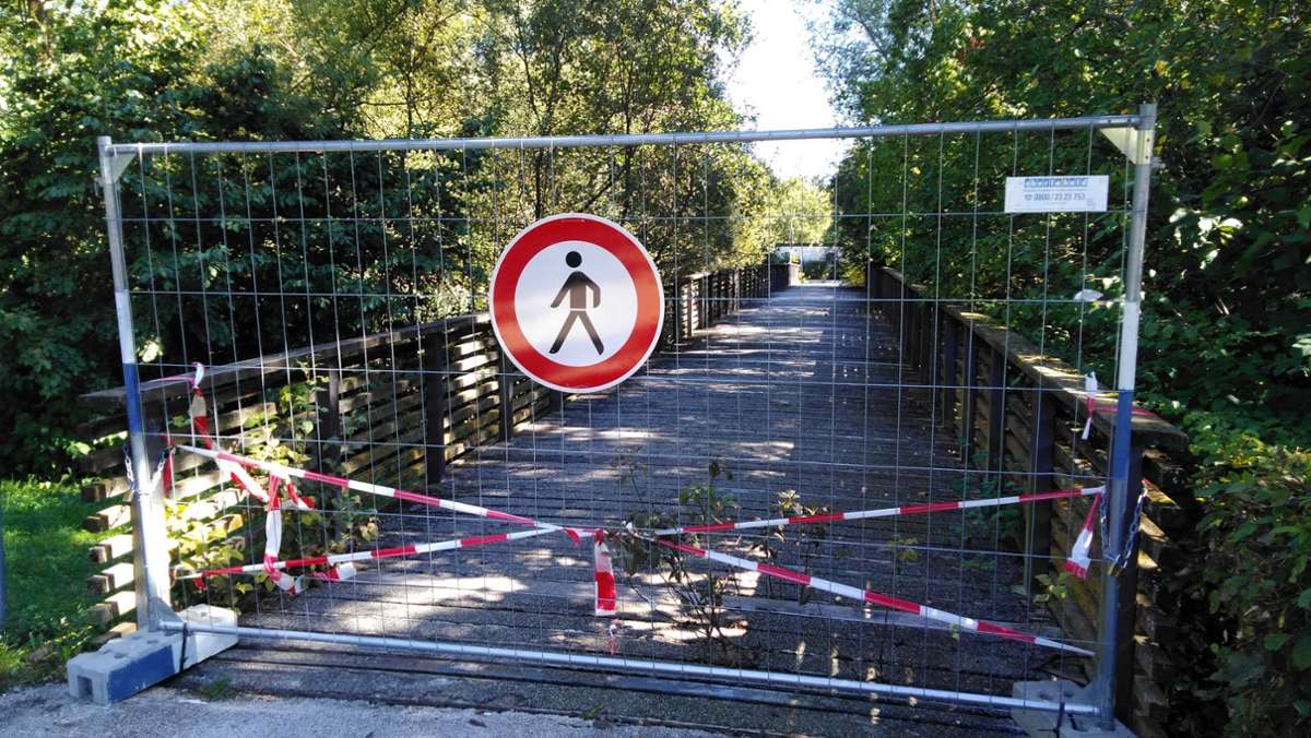 Stadtgarten Böblingen: Verwirrung um Murkenbachbrücke