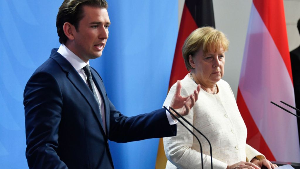 Flüchtlingsstreit: Sebastian Kurz gibt sich als  Gegenspieler von Merkel