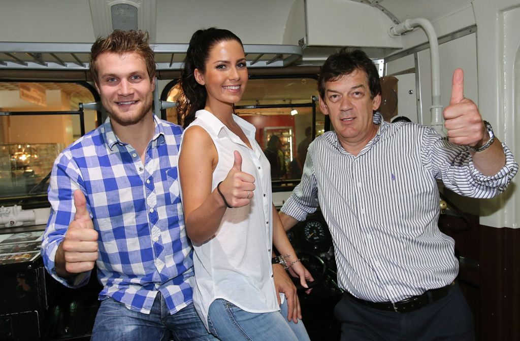 Mimi Kraus mit Ehefrau Bella und seinem früheren Trainer Velimir Petkovic.