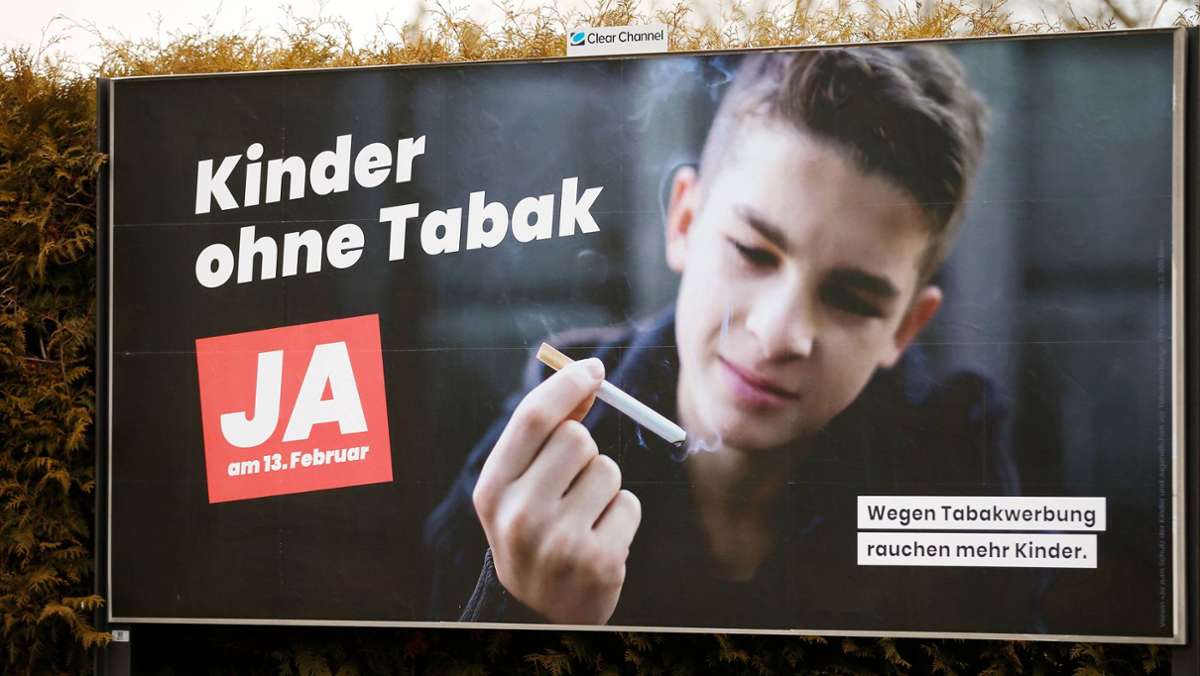 Volksabstimmung: Schweiz muss Tabakwerbung einschränken