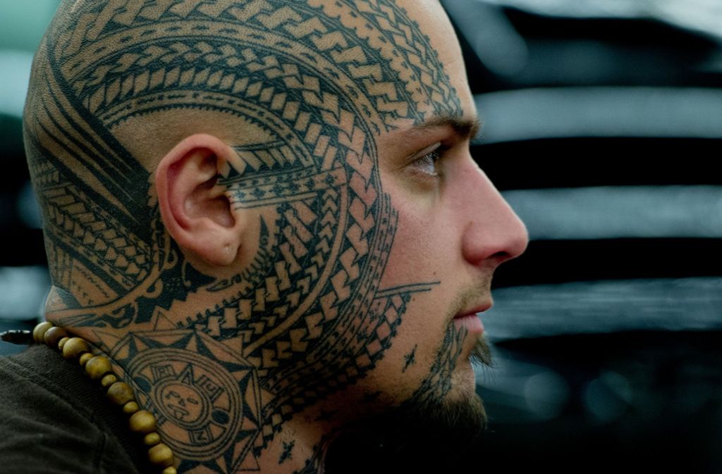 Ein traditionelles Maori-Tattoo aus Neuseeland.