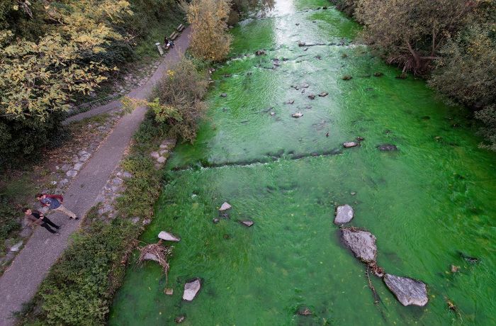 Ursache für giftgrün-gefärbten Fluss gefunden