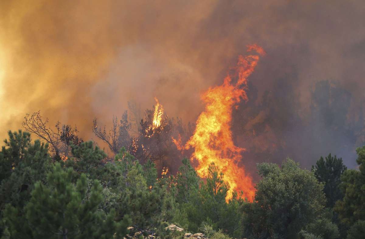 Seit Wochen kämpfen Menschen im Mittelmeerraum gegen Waldbrände. Foto: dpa/Emre Tazegul