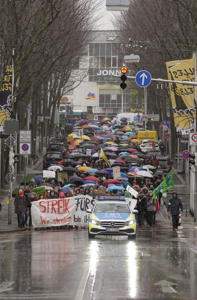 Auch in Ludwigsburg gingen die Klimaschützer auf die Straße.