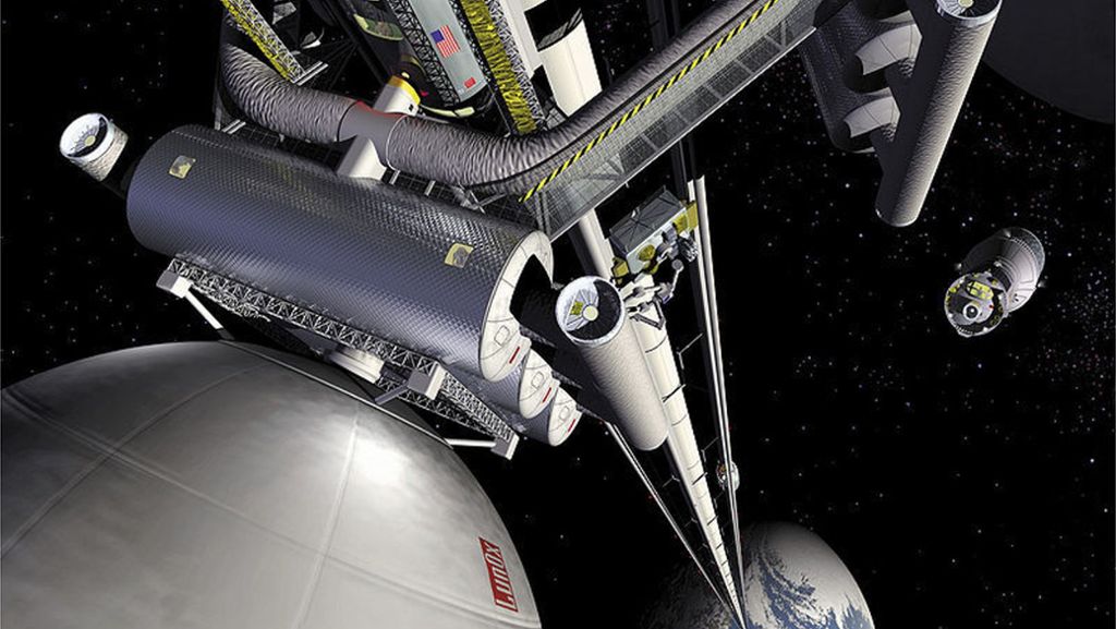 Studie zum Weltraumlift: Mit dem Aufzug von der Erde zum Mond