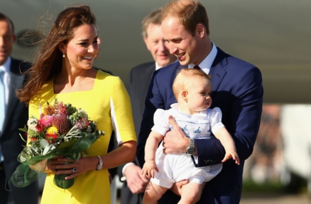 Die kleine Prinzenfamilie wird größer: William und Kate (mit Söhnchen George) haben verkündet, dass sie ihr zweites Kind erwarten. Klicken Sie sich durch unsere Bildergalerie. Foto: Getty Images AsiaPac