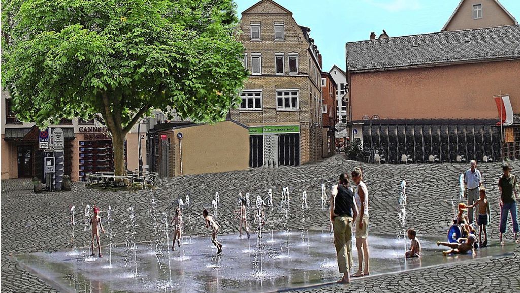 Marktplatz in Bad Cannstatt: Das Wasserspiel liegt erst einmal auf Eis