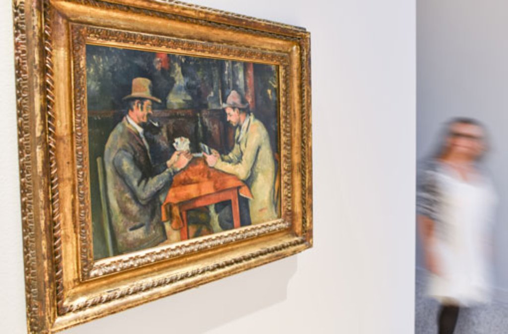 Paul Cézanne - "Die Kartenspieler" für 2,25 Mio Dollar (2011) und Pablo Picasso - "Der Traum" 3,16 Mio Dollar (2013, nicht im Bild)