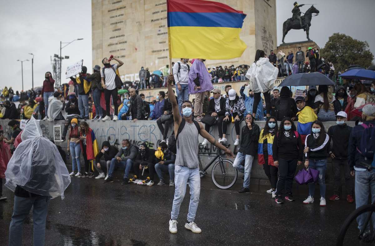 Wie es mit den Unruhen in Kolumbien weitergeht, ist noch unklar. Foto: AP