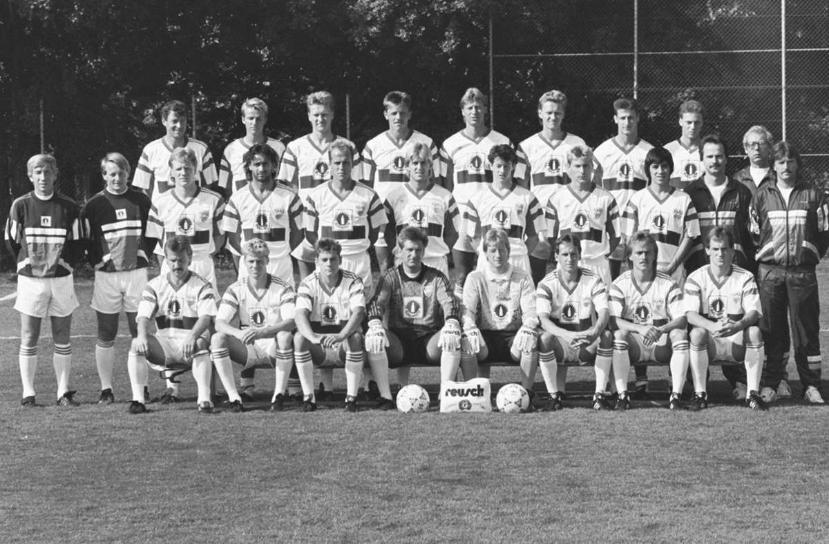 Mit Willi Entenmann und Lorenz-Günther Köstner: der VfB 1990/1991.