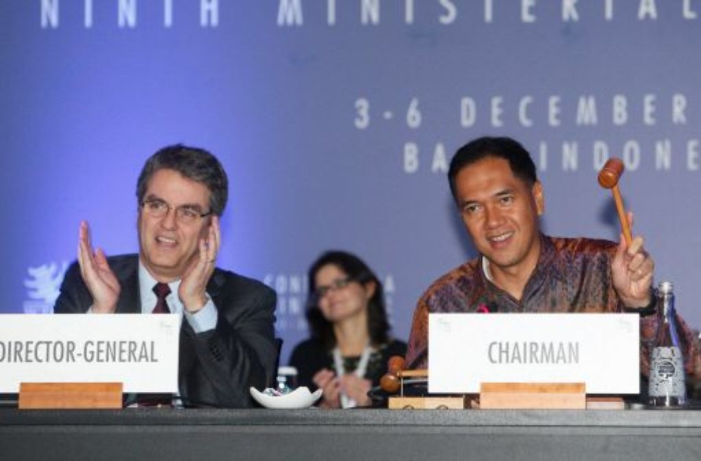 2013 in Bali gefeiert, kann das erste globale Welthandelsabkommen jetzt ratifiziert werden. Foto: dpa