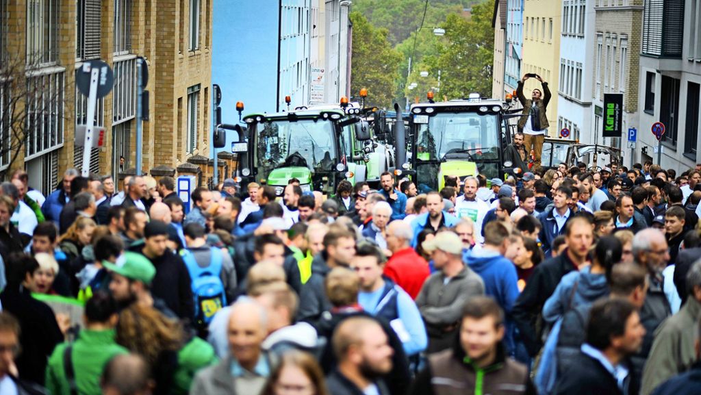 Traktoren-Demo in Stuttgart: Landwirte fordern mehr Wertschätzung