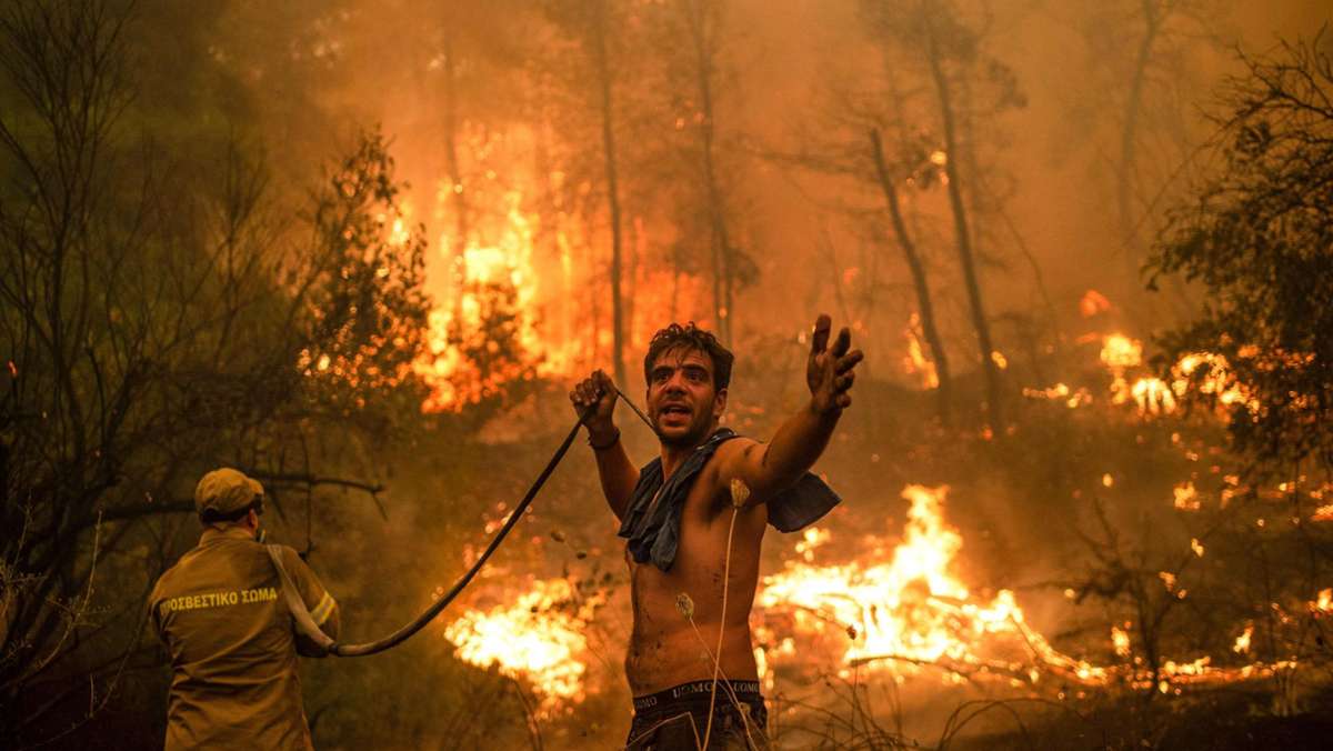 Brandkatastrophe in Griechenland: „Wir haben kein Wasser!“ - dramatische Szenen auf Euböa