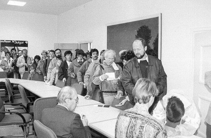Als das Begrüßungsgeld für DDR-Bürger im Rathaus ausging