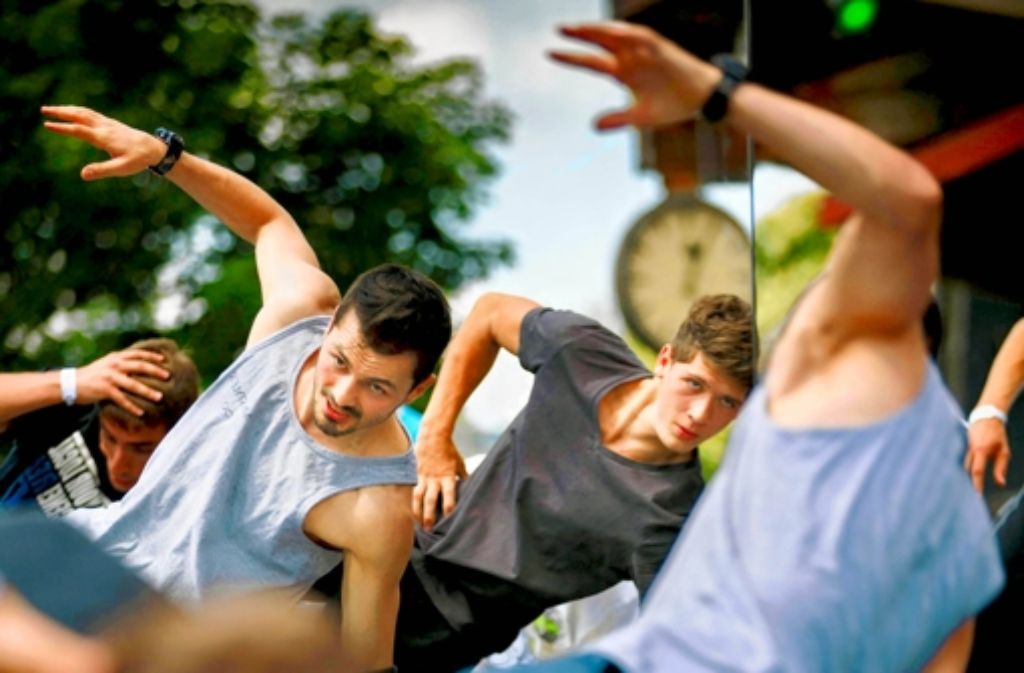 In einem Workshop zeigte AirDit die Kunst des Breakdance. Foto: Gottfried Stoppel