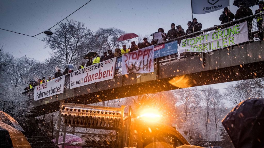 Neckartor in Stuttgart: Erneuter Protest gegen Diesel-Fahrverbote