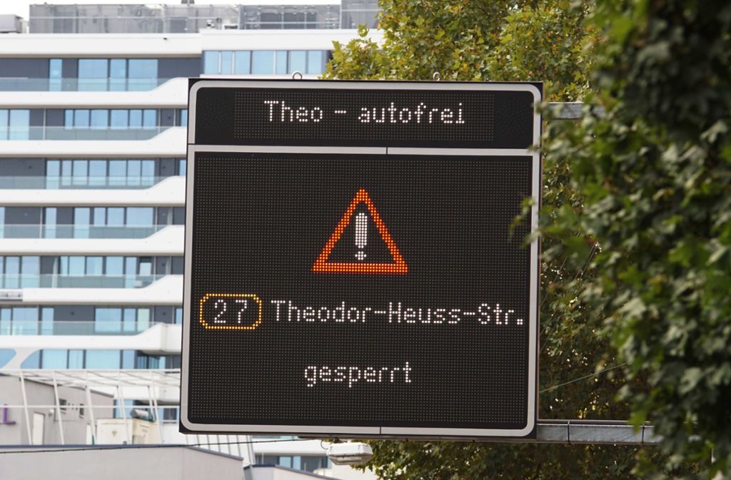 Die Theodor-Heuss-Straße war den ganzen Tag gesperrt.