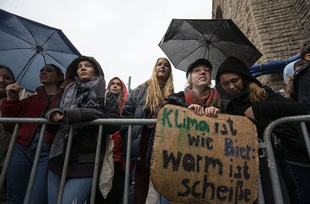 Der Regen störte die Fridays for Future Demonstranten nicht