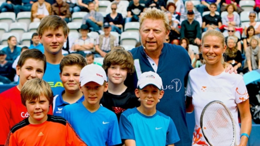 Tennis: Sondertraining mit    Boris auf dem Center Court