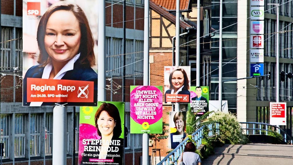 Bundestagswahl in Esslingen: Wahlplakate – erlaubt ist eine begrenzte Zahl