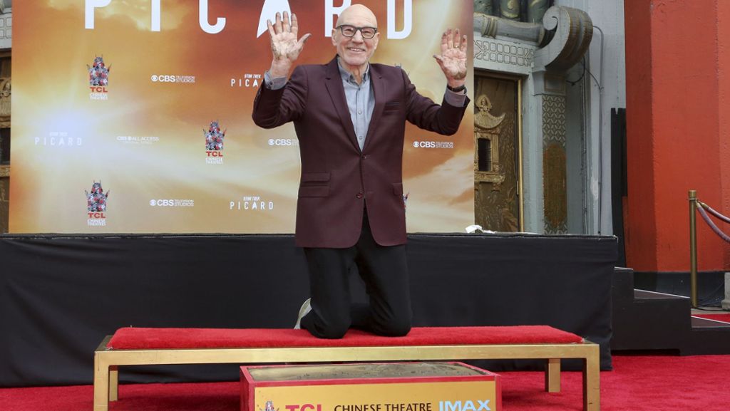 Premiere von Star Trek: Picard: Patrick Stewart verewigt sich mit Händen und Füßen in Hollywood