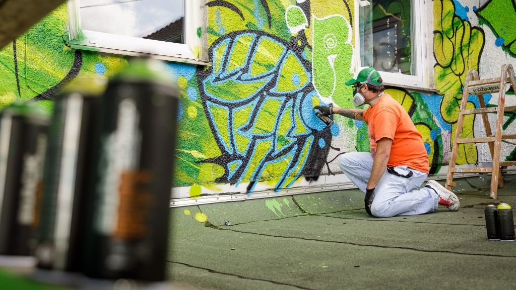 Graffiti-Aktion in Schorndorf: Neue Farben für das Jugenzentrum