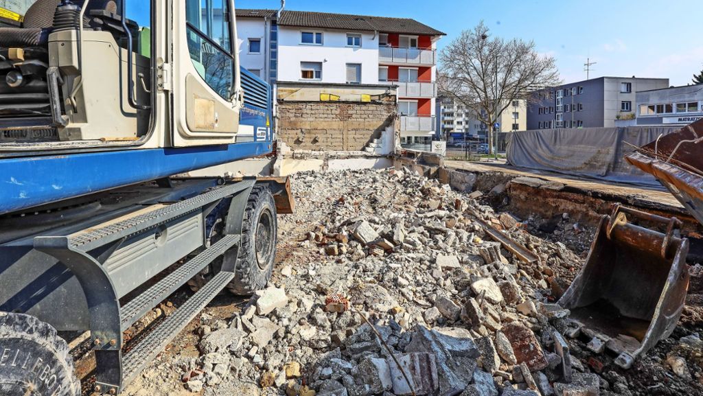 Bauprojekte in Leonberg: Das halbe Schuhhaus ist komplett weg