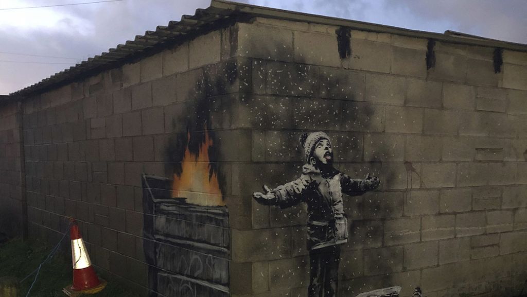 Neues Graffiti in Wales: Nachdenkliche Weihnachtsgrüße von Banksy