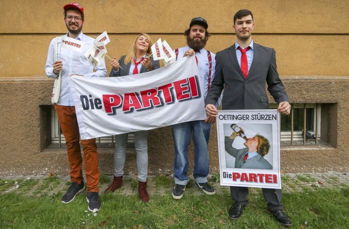 Satiretruppe „Die Partei“ in Ludwigsburg: Im Ernst: Todesstrafe für Porsche-Abfackler?
