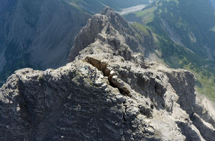Hochvogel in den Allgäuer Alpen: Im Allgäu droht ein riesiger Felssturz