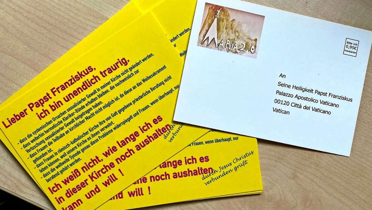 Katholiken in Filderstadt: Tausende Postkarten für den Papst