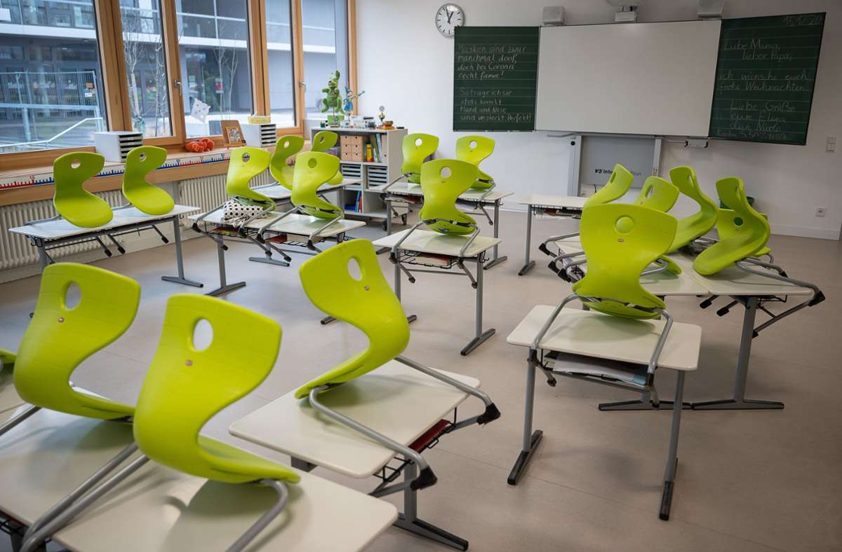 Leere Klassenzimmer wegen Corona Foto: dpa/Sebastian Gollnow