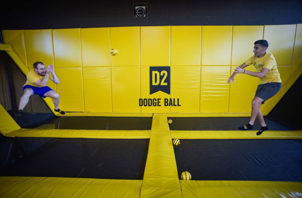 In dem sogenannten „Dodge Ball“-Bereich kann man Ball spielen – oder sich gegenseitig mit den weichen Bällen abwerfen.