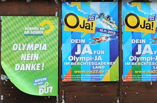 In München findet ein kleiner Wahlkampf statt. Foto: dpa