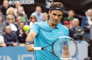 Roger Federer hat beim Mercedes-Cup in Stuttgart die nächste Runde erreicht. Foto: Pressefoto Baumann