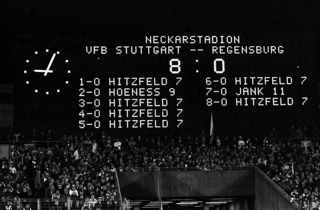 Das waren noch Zeiten: Spielstand 8:0 für den VfB.