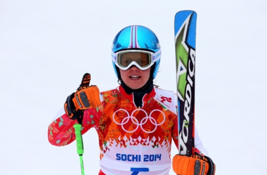 Am 18. Februar fährt Viktoria Rebensburg im olympischen Riesenslalom auf Platz drei - und damit zu Bronze.