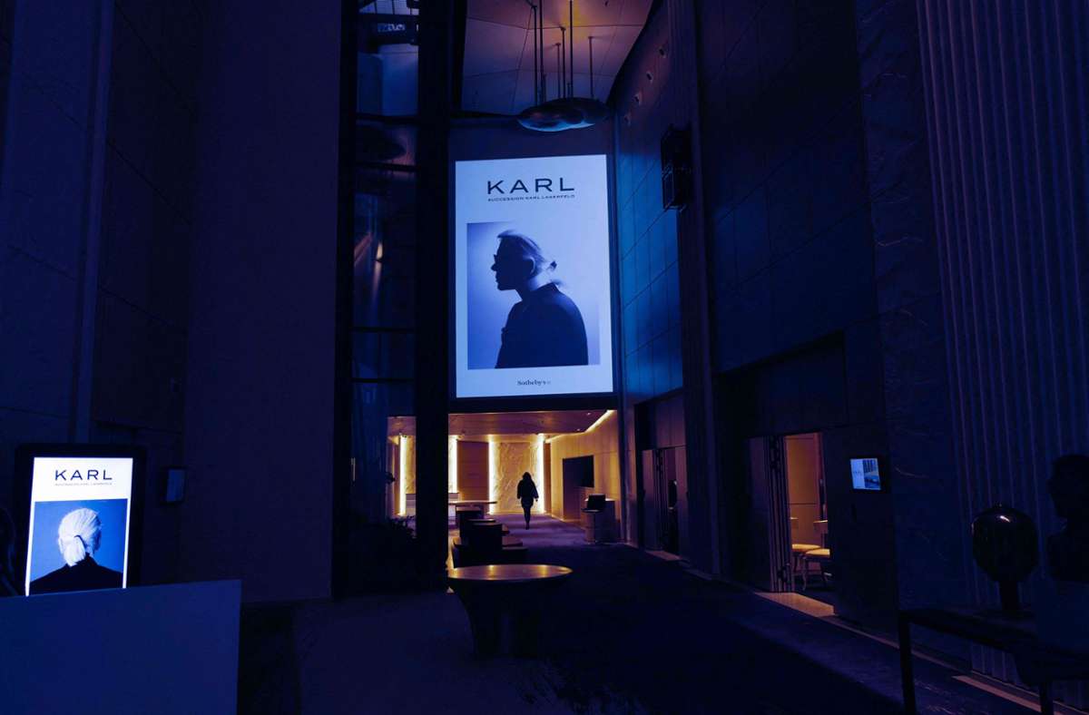 Las pertenencias de Karl Lagerfeld se subastan en Mónaco.  Foto: AFP / Valery Hache