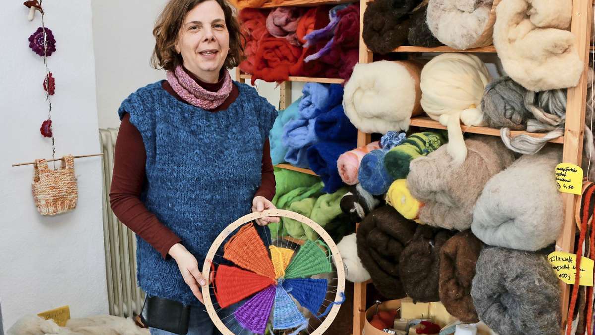 Stefanie Wald aus Sindelfingen: Wolle – vom Schaf direkt zum Schal