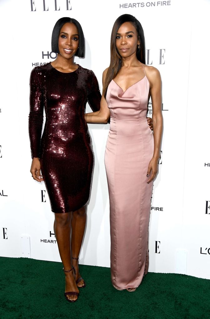 Die Sängerinnen Kelly Rowland (links) und Michelle Williams – frühere Bandkolleginnen von Beyoncé Knowles bei Destiny’s Child – posierten gemeinsam.